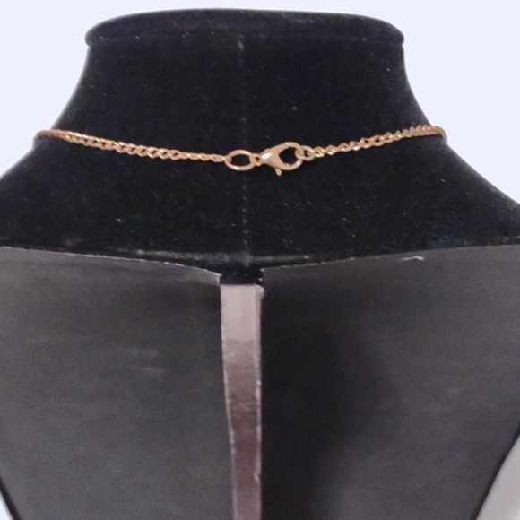 Fashion 21"L Goldtone Necklace W/ Gold Rings & Burgundy Disc Beads & Tassels - Picture 6 of 7